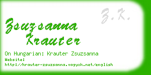 zsuzsanna krauter business card